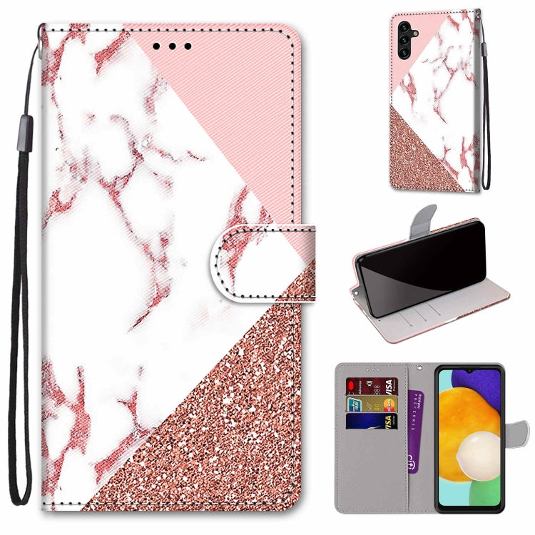Coloured Drawing Cross Texture Horizontal Flip PU Phone Leather Case with Holder & Card Slots & Wallet & Lanyard(Colorful Layer, For Samsung Galaxy A13 4G, For Samsung Galaxy A13 5G