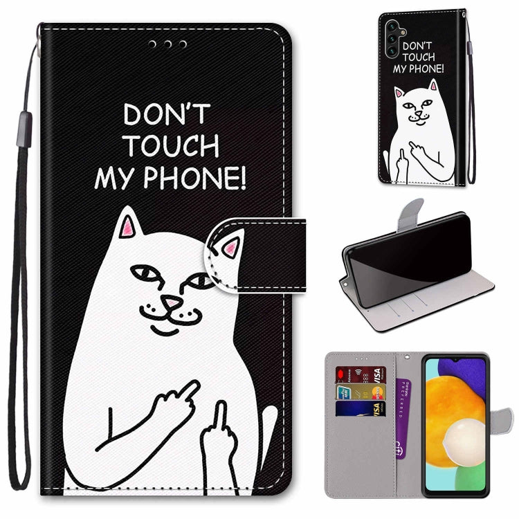Coloured Drawing Cross Texture Horizontal Flip PU Phone Leather Case with Holder & Card Slots & Wallet & Lanyard(Colorful Layer, For Samsung Galaxy A13 4G, For Samsung Galaxy A13 5G