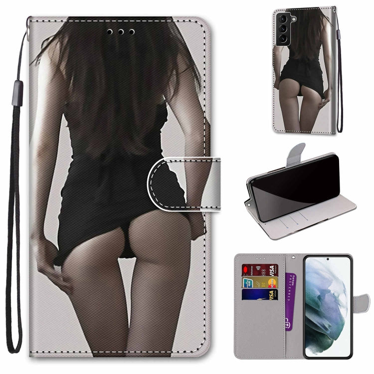 Coloured Drawing Cross Texture Horizontal Flip PU Phone Leather Case with Holder & Card Slots & Wallet & Lanyard(Colorful Layer, For Samsung Galaxy S22+ 5G, For Samsung Galaxy S22 Ultra 5G