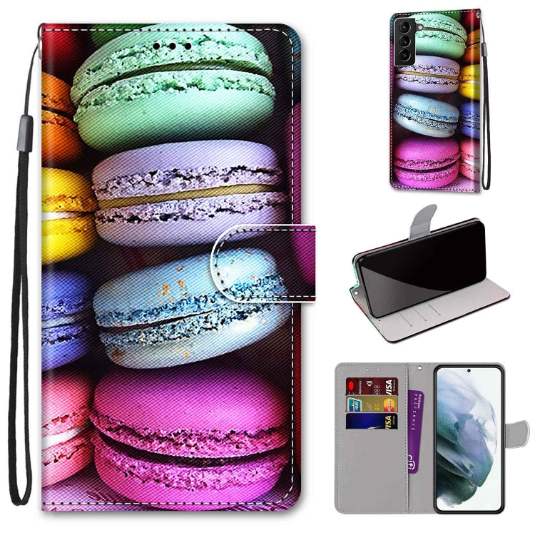 Coloured Drawing Cross Texture Horizontal Flip PU Phone Leather Case with Holder & Card Slots & Wallet & Lanyard(Colorful Layer, For Samsung Galaxy S22+ 5G, For Samsung Galaxy S22 Ultra 5G