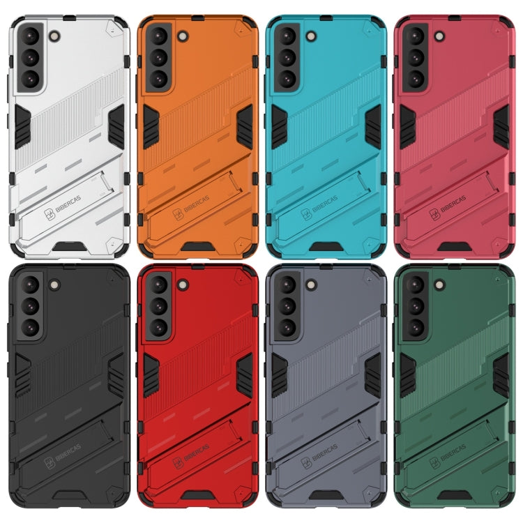 Punk Armor 2 in 1 PC + TPU Shockproof Phone Case with Invisible Holder, For Samsung Galaxy S22+ 5G, For Samsung Galaxy S22 Ultra 5G, For Samsung Galaxy S22 5G