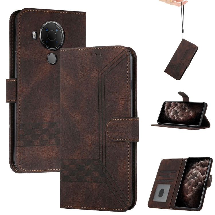 Cubic Skin Feel Flip Leather Phone Case, For Nokia C300, For Nokia 3.4 / 5.4, For Nokia G10 / G20 / G30, For Nokia G300, For Nokia X20, For Nokia XR20