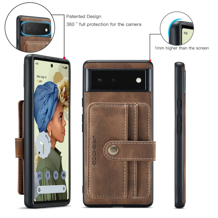 JEEHOOD RFID Blocking Anti-Theft Wallet Phone Case, For Google Pixel 6, For Google Pixel 6 Pro, For Xiaomi Redmi K40 / K40 Pro