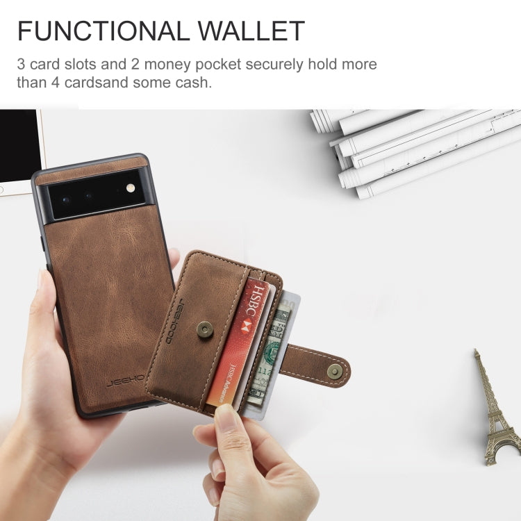 JEEHOOD RFID Blocking Anti-Theft Wallet Phone Case, For Google Pixel 6, For Google Pixel 6 Pro, For Xiaomi Redmi K40 / K40 Pro