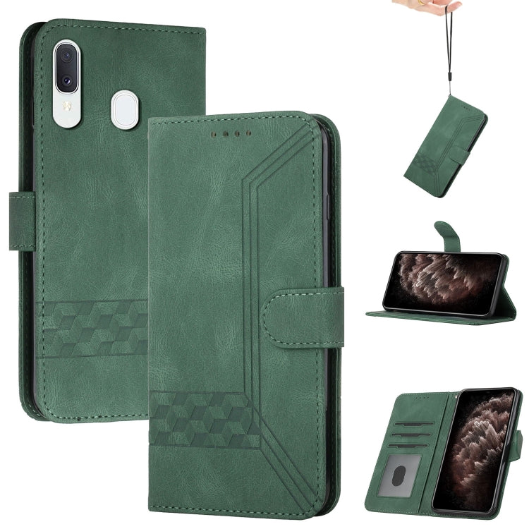 Cubic Skin Feel Flip Leather Phone Case, For Samsung Galaxy A20s, For Samsung Galaxy A21s, For Samsung Galaxy A21 EU Version, For Samsung Galaxy A22 4G, For Samsung Galaxy A22 5G, For Samsung Galaxy A30 / A20, For Samsung Galaxy A31                    ...