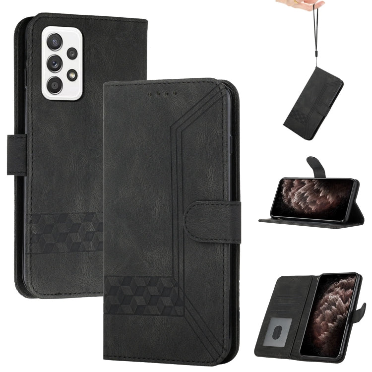 Cubic Skin Feel Flip Leather Phone Case, For Samsung Galaxy A40, For Samsung Galaxy A41, For Samsung Galaxy A42 5G, For Samsung Galaxy A50, For Samsung Galaxy A51, For Samsung Galaxy A51 5G, For Samsung Galaxy A52 5G, For Samsung Galaxy A71            ...