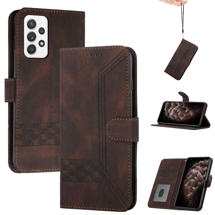 Cubic Skin Feel Flip Leather Phone Case, For Samsung Galaxy A72 5G, For Samsung Galaxy Note10, For Samsung Galaxy Note10+, For Samsung Galaxy Note20, For Samsung Galaxy Note20 Ultra, For Samsung Galaxy S10, For Samsung Galaxy S10e, For Samsung Galaxy S...