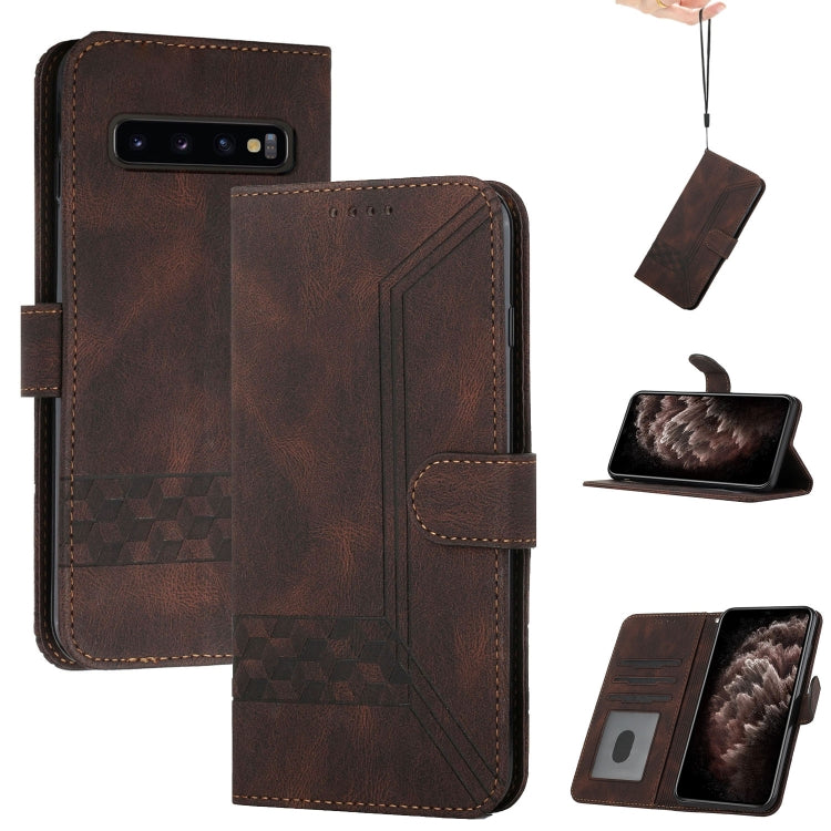 Cubic Skin Feel Flip Leather Phone Case, For Samsung Galaxy A72 5G, For Samsung Galaxy Note10, For Samsung Galaxy Note10+, For Samsung Galaxy Note20, For Samsung Galaxy Note20 Ultra, For Samsung Galaxy S10, For Samsung Galaxy S10e, For Samsung Galaxy S...