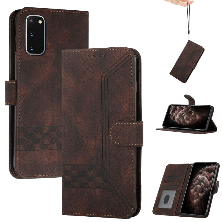 Cubic Skin Feel Flip Leather Phone Case, For Samsung Galaxy S20 FE, For Samsung Galaxy S20+, For Samsung Galaxy S20 Ultra, For Samsung Galaxy S21 5G, For Samsung Galaxy S21+ 5G, For Samsung Galaxy S21 FE 5G, For Samsung Galaxy S21 Ultra 5G             ...