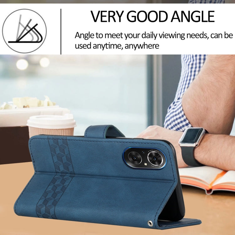 Cubic Skin Feel Flip Leather Phone Case, For Honor 50 Pro, For Honor 50 SE, For Honor V40 4G, For Honor V40 5G