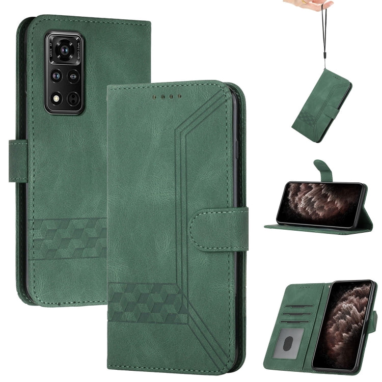 Cubic Skin Feel Flip Leather Phone Case, For Honor 50 Pro, For Honor 50 SE, For Honor V40 4G, For Honor V40 5G