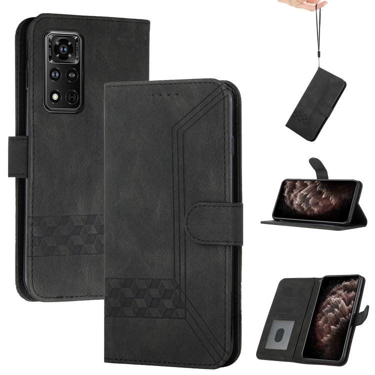 Cubic Skin Feel Flip Leather Phone Case, For Honor 50 Pro, For Honor 50 SE, For Honor V40 4G, For Honor V40 5G