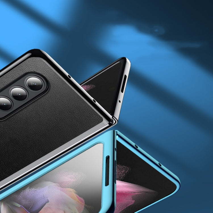 Plating Leather Phone Case, For Samsung Galaxy Z Flip3 5G, For Samsung Galaxy Z Fold3 5G