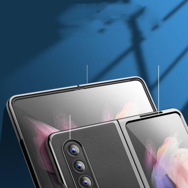 Plating Leather Phone Case, For Samsung Galaxy Z Flip3 5G, For Samsung Galaxy Z Fold3 5G