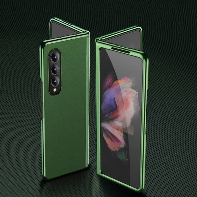 Plating Leather Phone Case, For Samsung Galaxy Z Flip3 5G, For Samsung Galaxy Z Fold3 5G