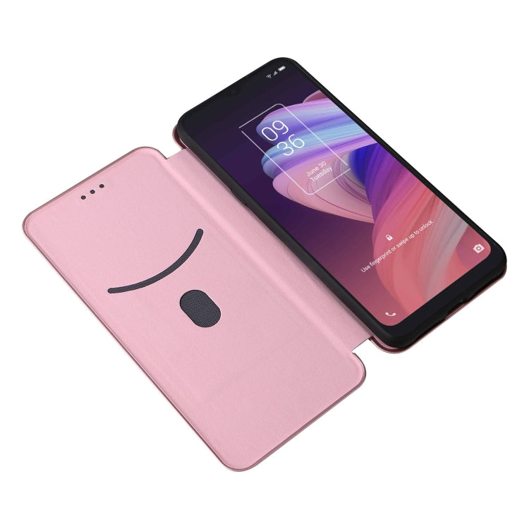 Carbon Fiber Texture Magnetic Leather Phone Case with Card Slot, For TCL 10 SE, For Motorola Edge 2021, For Motorola Moto G60S