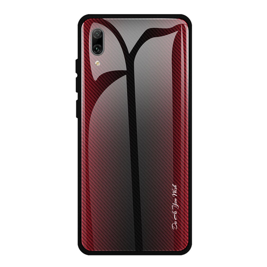 Texture Gradient Glass Protective Case, For Huawei Enjoy 9 Plus / Y9 2019, For Huawei Enjoy 9s, For Huawei Mate 20 Pro, For Huawei P20 Pro, For Honor 9X, For OnePlus 7, For Huawei Mate 30 Pro, For Huawei P30 Pro