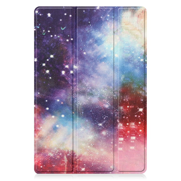 Painted Leather Tablet Case with 3-Fold Holder, For Samsung Galaxy Tab A8 2021