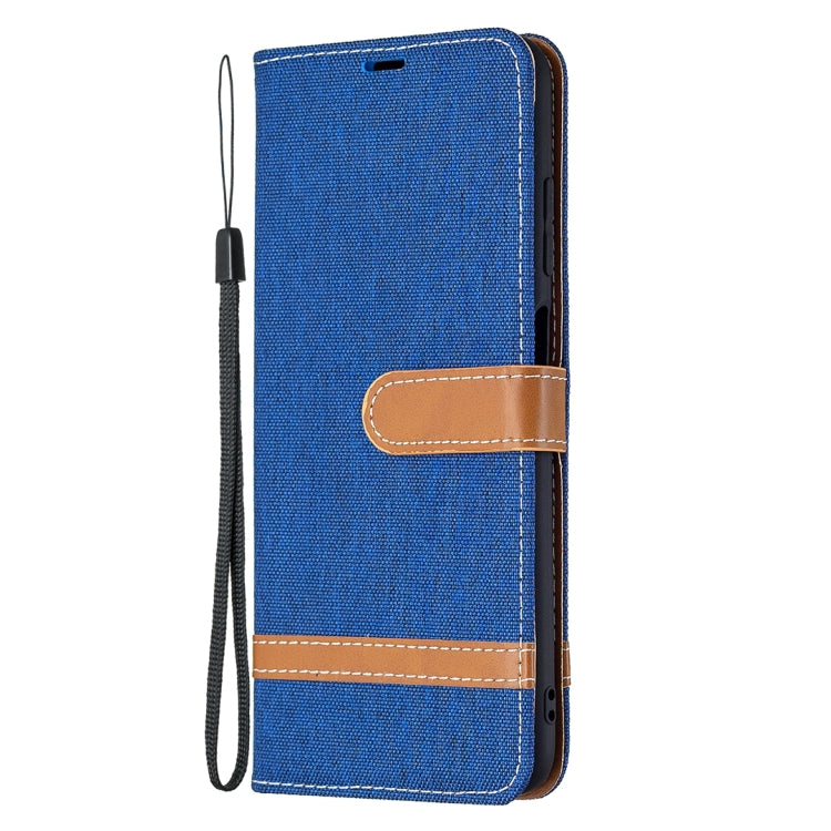 Color Matching Denim Texture Leather Phone Case, For Samsung Galaxy A03s 166mm