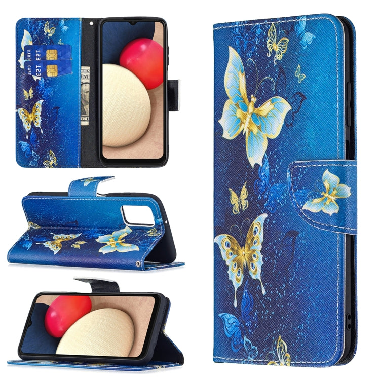 Colored Drawing Leather Phone Case, For Samsung Galaxy A03s 166mm