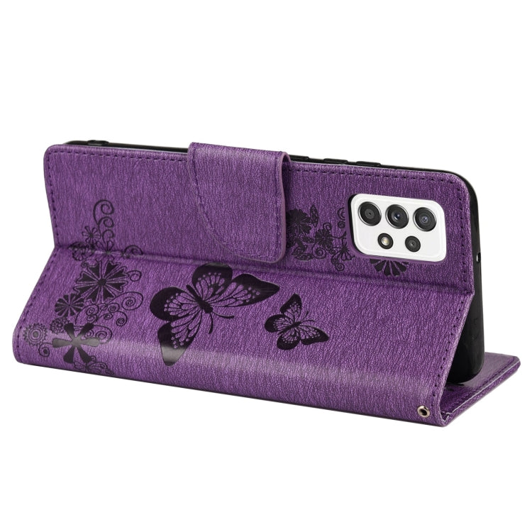 Butterfly Embossed Horizontal Flip Leather Phone Case with Card Slot & Holder, For Samsung Galaxy A33 5G, For Samsung Galaxy A53 5G, For Xiaomi Redmi Note 11 Pro, For Xiaomi Redmi Note 11 5G