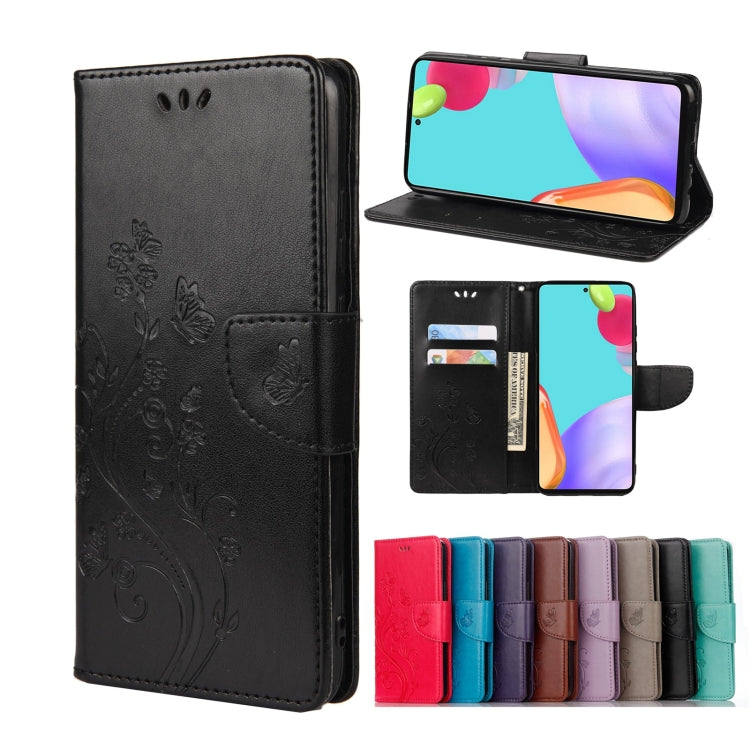 Butterfly Flower Pattern Horizontal Flip Leather Phone Case with Card Slot & Holder, For Samsung Galaxy A33 5G, For Samsung Galaxy A53 5G, For Xiaomi Redmi Note 11 Pro, For Xiaomi Redmi Note 11
