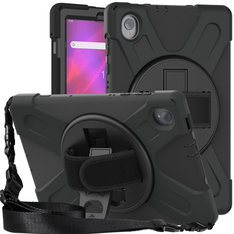 Silicone + PC Protective Tablet Case with Holder & Shoulder Strap, For Lenovo Tab K10 / M10 Plus
