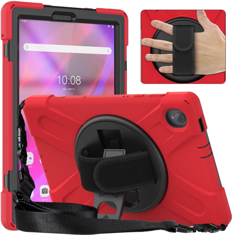Silicone + PC Protective Tablet Case with Holder & Shoulder Strap, For Lenovo Tab K10 / M10 Plus