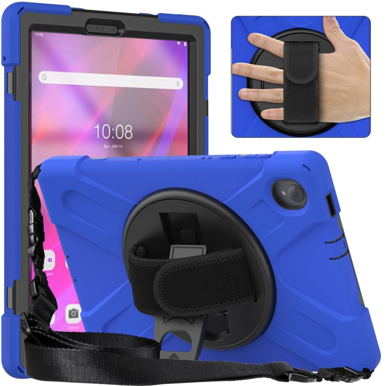 Silicone + PC Protective Tablet Case with Holder & Shoulder Strap, For Lenovo Tab K10 / M10 Plus