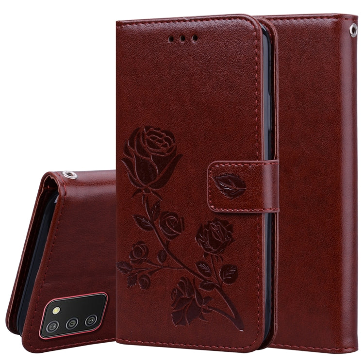 Rose Embossed Leather Phone Case, For Samsung Galaxy S22 5G, For Samsung Galaxy S22+ 5G, For Samsung Galaxy S22 Ultra 5G, For Samsung Galaxy A02s