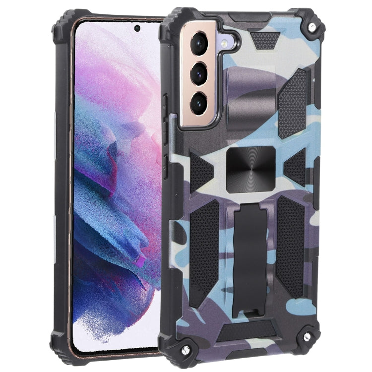 Camouflage Armor Shockproof TPU + PC Magnetic Protective Phone Case with Holder, For Samsung Galaxy A13 5G, For Samsung Galaxy S22 5G, For Xiaomi Mi 11T / 11T Pro, For Samsung Galaxy S22+ 5G