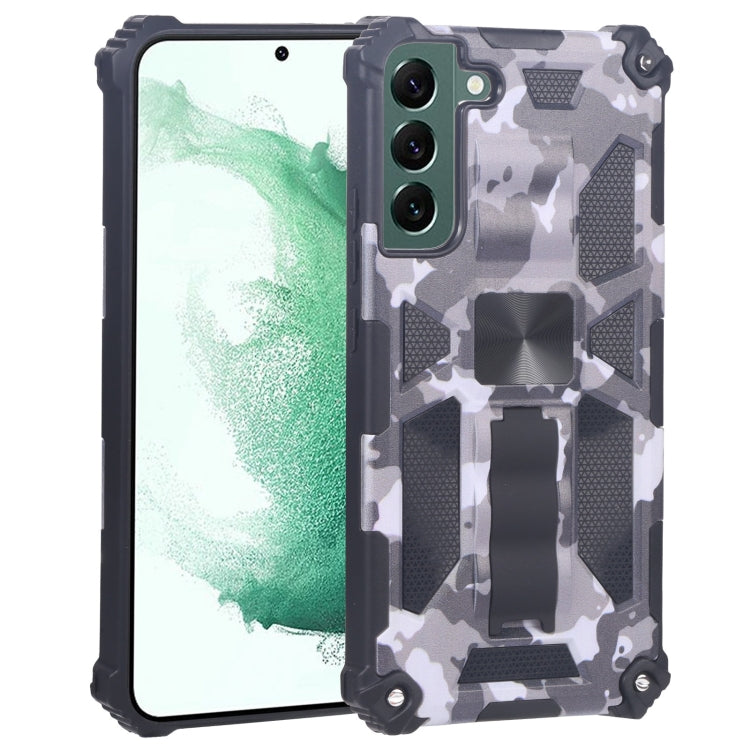 Camouflage Armor Shockproof TPU + PC Magnetic Protective Phone Case with Holder, For Samsung Galaxy A13 5G, For Samsung Galaxy S22 5G, For Xiaomi Mi 11T / 11T Pro, For Samsung Galaxy S22+ 5G