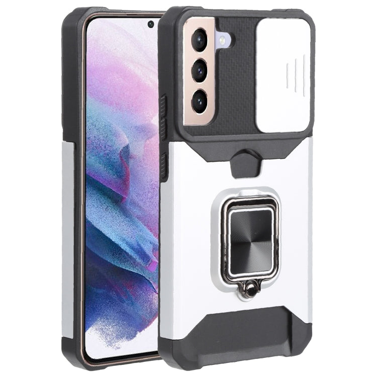 Sliding Camera Cover Design PC + TPU Shockproof Phone Case with Ring Holder & Card Slot, For Samsung Galaxy A13 5G, For Samsung Galaxy S22 5G, For Samsung Galaxy S22+ 5G, For Samsung Galaxy S22 Ultra 5G