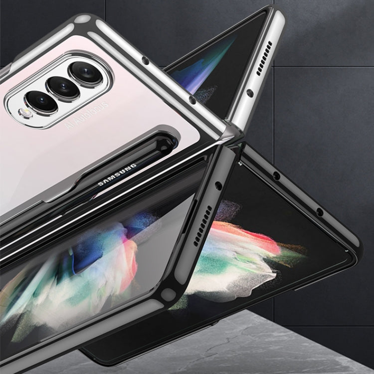 GKK Integrated Electroplating + Glass Phone Case with Pen Slot, For Samsung Galaxy Z Fold3 5G