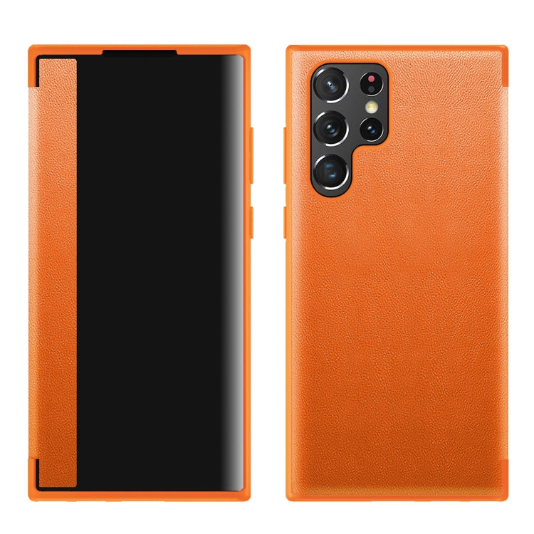 Magnetic Window View Flip Leather Phone Case, For Samsung Galaxy S22 Ultra 5G, For Samsung Galaxy S23 Ultra 5G, For Samsung Galaxy S22+ 5G, For Samsung Galaxy S22 5G