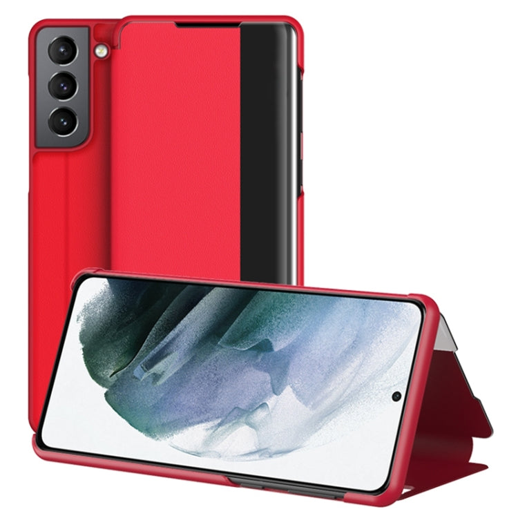 Window View Leather Phone Case, For Xiaomi Redmi Note 11, For Samsung Galaxy S22+ 5G