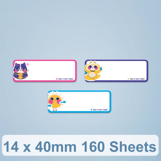 Thermal Printing Label Paper For NiiMbot D101 / D11, 14 x 40mm 160 Sheets Easy Day, 14 x 40mm 160 Sheets Animals, 14 x 40mm 160 Sheets Cute Animals, 14 x 40mm 160 Sheets Cute Baby, 14 x 40mm 160 Sheets Arrow Direction