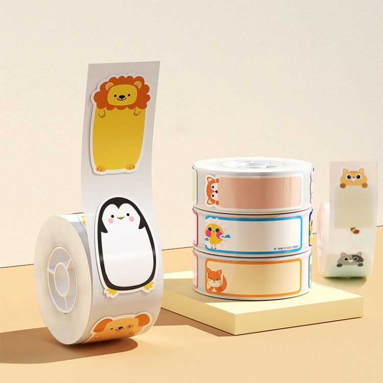 Thermal Printing Label Paper For NiiMbot D101 / D11, 14 x 40mm 160 Sheets Animals, 14 x 40mm 160 Sheets Cute Animals, 14 x 40mm 160 Sheets Cute Baby, 14 x 40mm 160 Sheets Arrow Direction