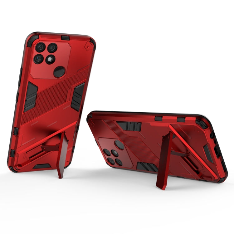 Punk Armor 2 in 1 PC + TPU Shockproof Phone Case with Invisible Holder, For Realme Narzo 50A, For OPPO Realme Narzo 50A, For Realme Narzo 50i, For OPPO Realme Narzo 50i