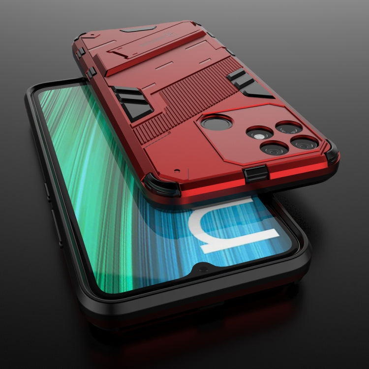 Punk Armor 2 in 1 PC + TPU Shockproof Phone Case with Invisible Holder, For Realme Narzo 50A, For OPPO Realme Narzo 50A, For Realme Narzo 50i, For OPPO Realme Narzo 50i