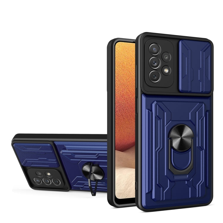 Camera Cover Phone Case with Card Slot & Holder, For Samsung Galaxy A02 / M02, For Samsung Galaxy A32, For Samsung Galaxy S20 FE, For Samsung Galaxy S20+, For Samsung Galaxy S21 Ultra 5G, For Samsung Galaxy A02s EU Version