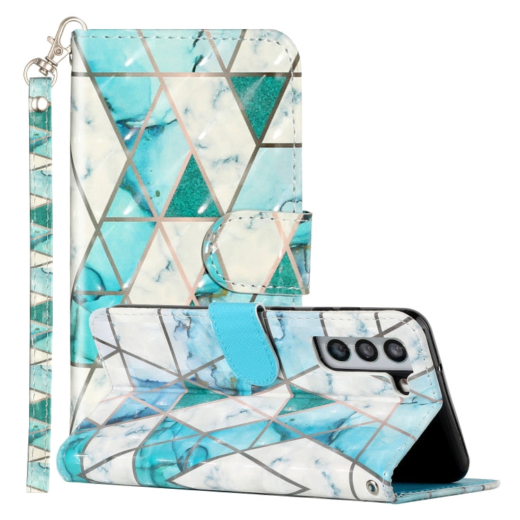 3D Pattern Horizontal Flip PU Leather Phone Case, For Samsung Galaxy S22 5G, For Samsung Galaxy S22+ 5G, For Samsung Galaxy S22 Ultra 5G