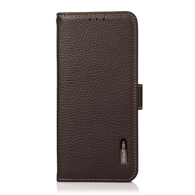 KHAZNEH Side-Magnetic Litchi Genuine Leather RFID Phone Case, For Xiaomi Mi 11 Lite 5G / Mi 11 Lite, For Xiaomi Mi 11, For Xiaomi Mi 11T / Mi 11T Pro, For Xiaomi Redmi Note 10 5G, For Xiaomi Redmi Note 10 Pro, For Xiaomi Redmi K40 Pro / Poco F3        ...