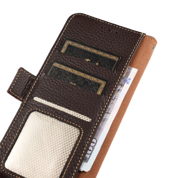 KHAZNEH Side-Magnetic Litchi Genuine Leather RFID Phone Case, For Xiaomi Mi 11 Lite 5G / Mi 11 Lite, For Xiaomi Mi 11, For Xiaomi Mi 11T / Mi 11T Pro, For Xiaomi Redmi Note 10 5G, For Xiaomi Redmi Note 10 Pro, For Xiaomi Redmi K40 Pro / Poco F3        ...
