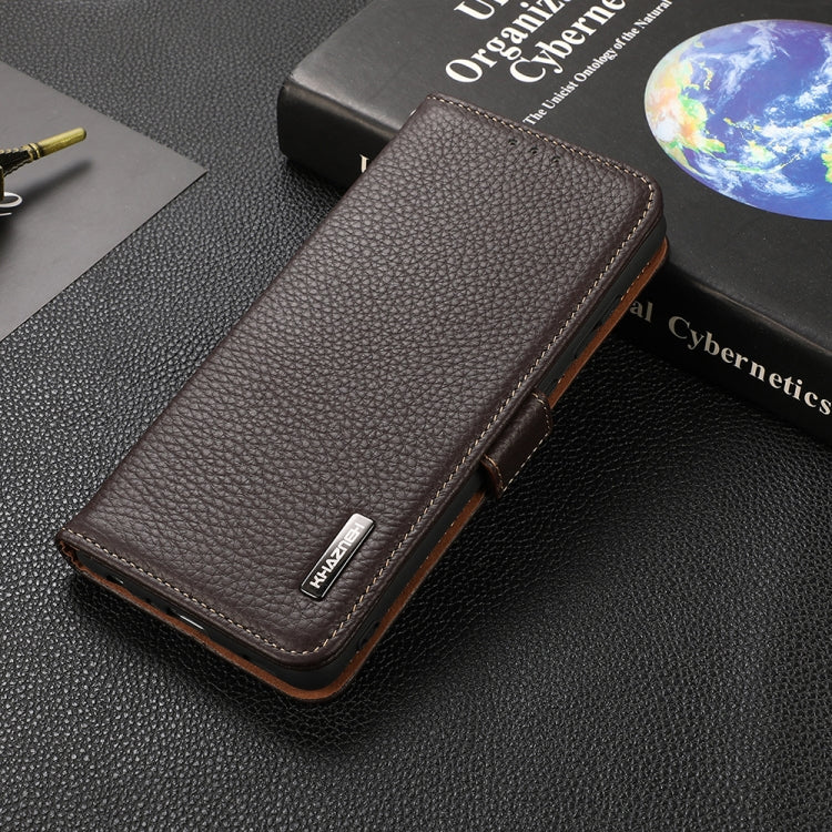 KHAZNEH Side-Magnetic Litchi Genuine Leather RFID Phone Case, For Xiaomi Mi 11 Lite 5G / Mi 11 Lite, For Xiaomi Mi 11, For Xiaomi Mi 11T / Mi 11T Pro, For Xiaomi Redmi Note 10 5G, For Xiaomi Redmi Note 10 Pro, For Xiaomi Redmi K40 Pro / Poco F3        ...