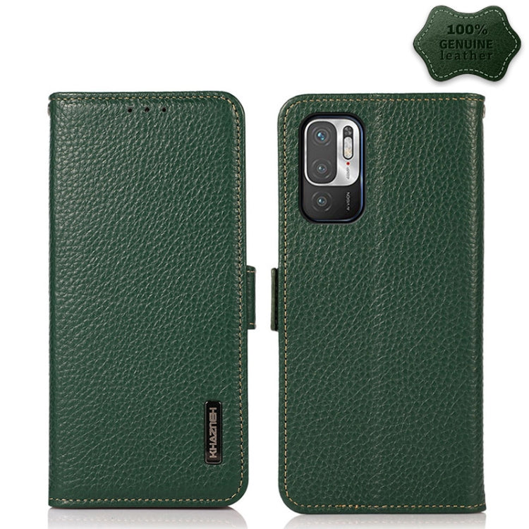 KHAZNEH Side-Magnetic Litchi Genuine Leather RFID Phone Case, For Xiaomi Mi 11 Lite 5G / Mi 11 Lite, For Xiaomi Mi 11, For Xiaomi Mi 11T / Mi 11T Pro, For Xiaomi Redmi Note 10 5G, For Xiaomi Redmi Note 10 Pro, For Xiaomi Redmi K40 Pro / Poco F3        ...