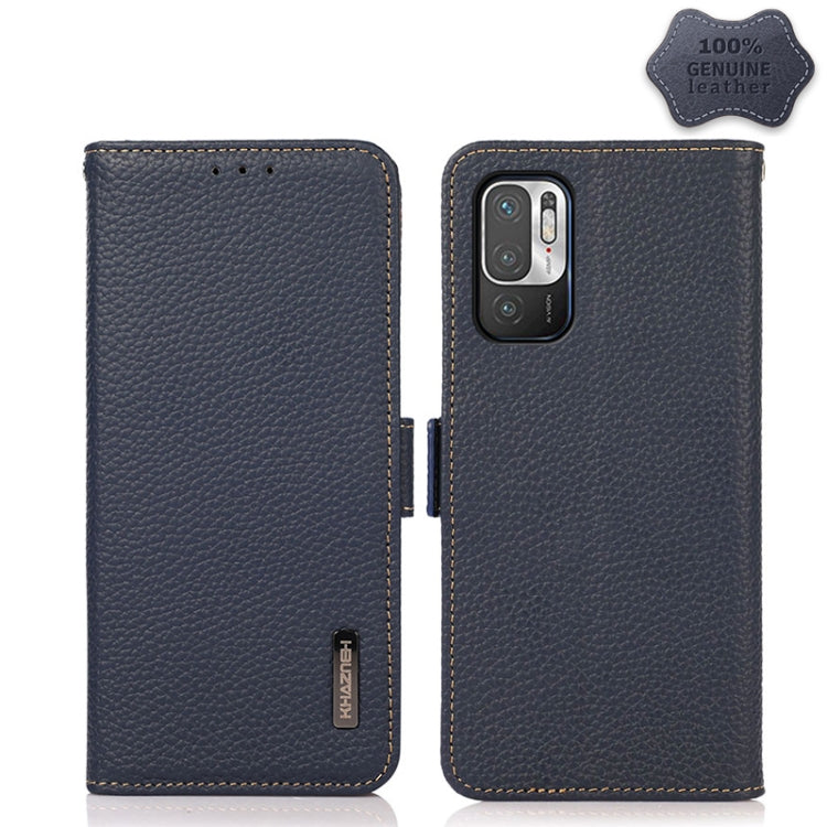 KHAZNEH Side-Magnetic Litchi Genuine Leather RFID Phone Case, For Xiaomi Mi 11 Lite 5G / Mi 11 Lite, For Xiaomi Mi 11, For Xiaomi Mi 11T / Mi 11T Pro, For Xiaomi Redmi Note 10 5G, For Xiaomi Redmi Note 10 Pro, For Xiaomi Redmi K40 Pro / Poco F3        ...
