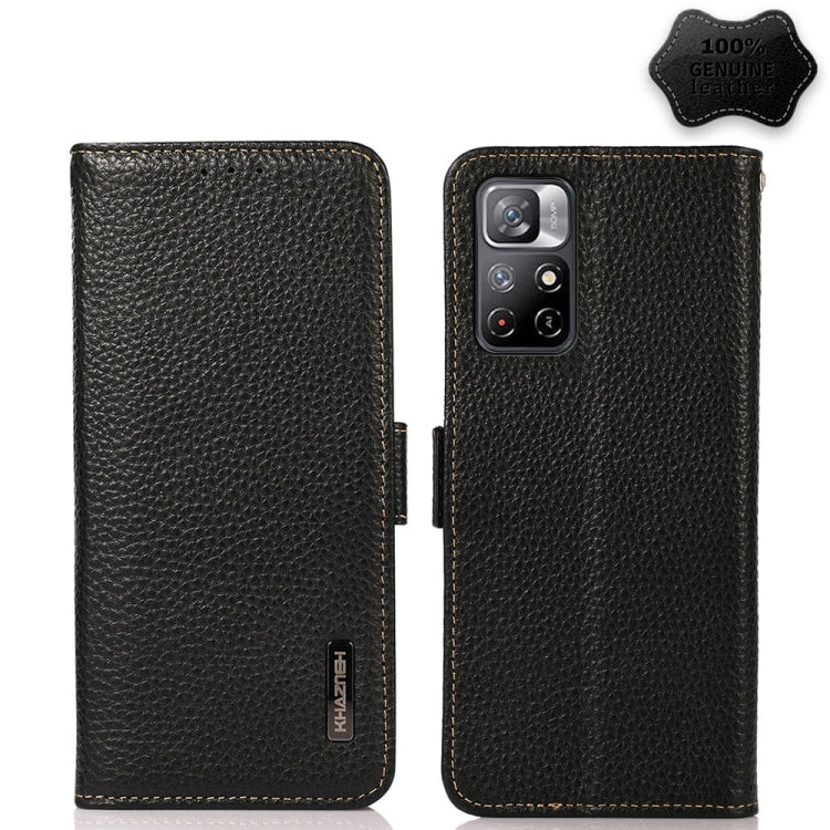 KHAZNEH Side-Magnetic Litchi Genuine Leather RFID Phone Case, For Xiaomi Mi 10S, For Xiaomi Mi 10T Lite 5G, For Xiaomi Mi 10T 5G, For Xiaomi Mi 11 Lite 5G / Mi 11 Lite, For Xiaomi Mi 11 Pro, For Xiaomi Mi 11 Ultra, For Xiaomi Mi 11                     ...