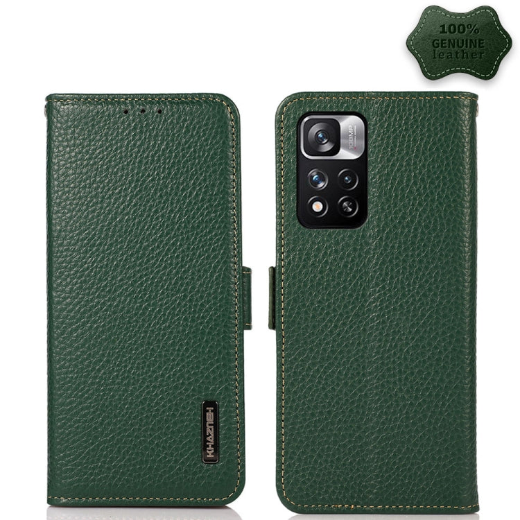 KHAZNEH Side-Magnetic Litchi Genuine Leather RFID Phone Case, For Xiaomi Mi 10S, For Xiaomi Mi 10T Lite 5G, For Xiaomi Mi 10T 5G, For Xiaomi Mi 11 Lite 5G / Mi 11 Lite, For Xiaomi Mi 11 Pro, For Xiaomi Mi 11 Ultra, For Xiaomi Mi 11                     ...