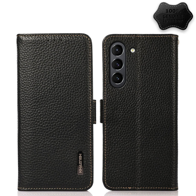 KHAZNEH Side-Magnetic Litchi Genuine Leather RFID Phone Case, For Samsung Galaxy A72 5G, For Samsung Galaxy A82 5G, For Samsung Galaxy F62 / M62, For Samsung Galaxy M32, For Samsung Galaxy M52 5G, For Samsung Galaxy S20 FE, For Samsung Galaxy S20+     ...